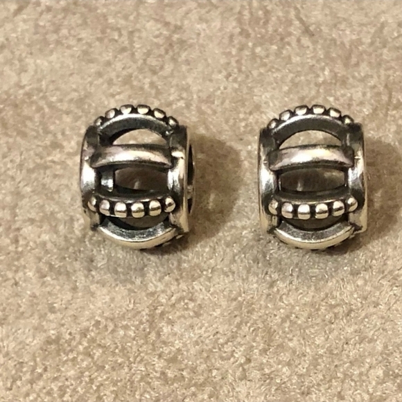 2 Brighton Silver Cage Beads & Brighton Pouch, NWOT - Picture 2 of 3